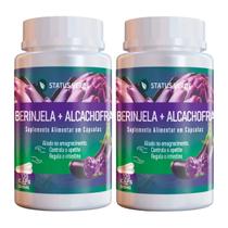 2 Potes Beringela com Alcachofra Kit 240 Cápsulas de 500mg