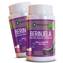 2 Potes Berinjela Pura 500mg Kit 240 Cáps