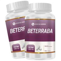 2 Potes Beterraba Pura Natural Kit 240 Cápsulas