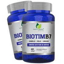 2 Potes Biotim B7 Kit 120 Cáps Fonte Verde - Alto Teor de Biotina