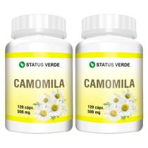 2 Potes Camomila Status Verde - Kit 240 Cápsulas de 500mg