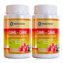 2 Potes Camu-Camu Status Verde - Kit 120 Cápsulas de 500mg