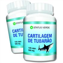 2 Potes Cartilagem de Tubarão Kit 240 Cáps - Status Verde 2 Potes Cartilagem de Tubarão Kit 240 Cáps - Status Verde