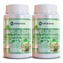 2 Potes Chapéu-de-Couro Status Verde - Kit 240 Cápsulas de 500mg