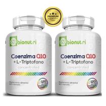 2 Potes Coenzima Q10 + L-Triptofano 500mg 240 Cápsulas Desempenho Fisico Bionutri