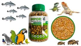 2 Potes com Gammarus Desidratado para Aves Peixes Répteis 20g Importado