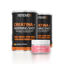 2 Potes Creatina + Morning Shot C/Creme Resveratrol-Renovabe 2 Potes Creatina + Morning Shot C/Creme Resveratrol-Renovabe