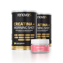 2 Potes Creatina + Morning Shot C/Creme Resveratrol-Renovabe 2 Potes Creatina + Morning Shot C/Creme Resveratrol-Renovabe