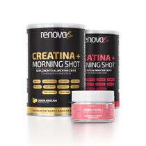 2 Potes Creatina + Morning Shot C/Creme Resveratrol-Renovabe 2 Potes Creatina + Morning Shot C/Creme Resveratrol-Renovabe