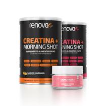 2 Potes Creatina + Morning Shot C/Creme Resveratrol-Renovabe 2 Potes Creatina + Morning Shot C/Creme Resveratrol-Renovabe