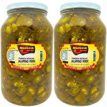 2 Potes de Pimenta Jalapeno Verde em Rodelas em Conserva