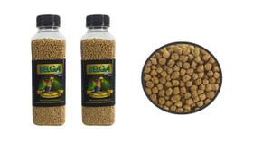 2 Potes de Ração Extrusada para Periquitos,Agapornis e Calopsitas para pássaros Premium 300g