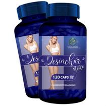 2 Potes Desinchar Noite 8 Ingredientes 100% Naturais - Kit 240 Cáps Fonte Verde