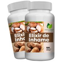 2 Potes Elixir de Inhame Kit 240 Cáps - Fonte Verde