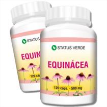 2 Potes Equinácea Extrato Seco Kit 240 Cáps - Status Verde