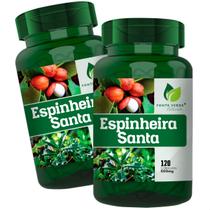 2 potes Espinheira Santa 100% Natural Kit 240 Cápsulas - Fonte Verde 2 potes Espinheira Santa 100% Natural Kit 240 Cápsulas - Fonte Verde