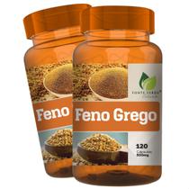 2 Potes Extrato de Semente de Feno Grego Kit 240 Cáps - Fonte Verde