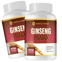 2 Potes Ginseng Puro Panax Verdadeiro Kit 240 Cáps 500mg