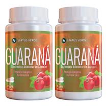 2 Potes Guaraná Puro Kit 120 Cáps Status Verde