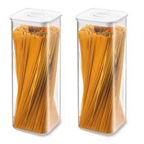 2 Potes Hermetico Mantimentos Macarrão Pratico Organiza