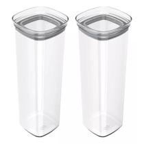 2 Potes Hermético Organizador Porta Condimento Block 2L