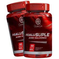 2 Potes HialuSuple Ácido Hialurônico 60 Cáps - Quantum