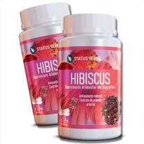 2 Potes Hibisco Puro Natural Kit 120 Cáps de 500mg