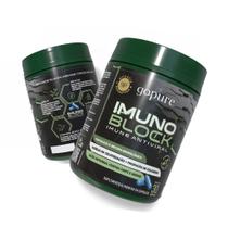 2 Potes Imuno Block GoPure Suplemento Avançado para Imunidade e Proteção Antiviral