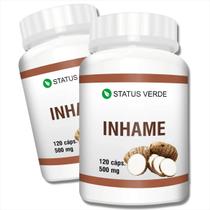 2 Potes Inhame Natural Kit 240 Cáps - Status Verde 2 Potes Inhame Natural Kit 240 Cáps - Status Verde