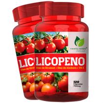 2 Potes Licopeno + Óleo de Girassol + Óleo de Abóbora + Vitamina E Kit 240 Cáps - Fonte Verde 2 Potes Licopeno + Óleo de Girassol + Óleo de Abóbora + Vitamina E Kit 240 Cáps - Fonte Verde