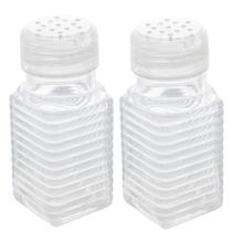2 Potes Lyor 80ml Temperos Quadrado de Vidro Saleiro Pimenteiro com Tampa Plástica 2 Potes Lyor 80ml Temperos Quadrado de Vidro Saleiro Pimenteiro com Tampa Plástica
