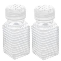 2 Potes Lyor 80ml Temperos Quadrado de Vidro Saleiro Pimenteiro com Tampa Plástica 2 Potes Lyor 80ml Temperos Quadrado de Vidro Saleiro Pimenteiro com Tampa Plástica