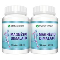 2 Potes Magnésio Dimalato 120 Cáps Original