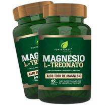 2 Potes Magnésio L-Treonato Kit 120 Cáps c/ Matéria Prima Importada - Fonte Verde