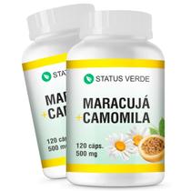 2 Potes Maracuja + Camomila 100% Natural Kit 240 Cáps - Status Verde
