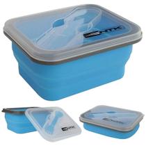 2 Potes Marmita de Silicone Retratil 700ml Mini Bento Nautika