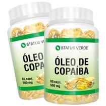 2 Potes Óleo de Copaíba Natural Kit 120 Cáps 500mg