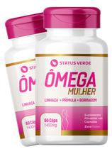 2 Potes Ômega Mulher Concentrado Kit 120 Cáps