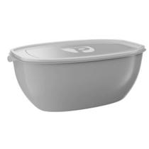 2 Potes Retangular Plástico Premium Grande com Tampa 9,8 Litros, Saladeira Grande,Organizador Multiuso Grande