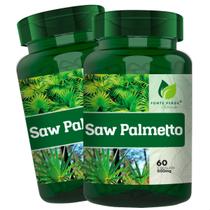 2 Potes Saw Palmetto 100% Natural Kit 120 Cáps - Fonte Verde 2 Potes Saw Palmetto 100% Natural Kit 120 Cáps - Fonte Verde