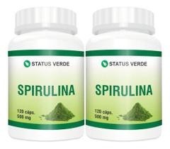 2 Potes Spirulina 120 Cáps - Status Verde