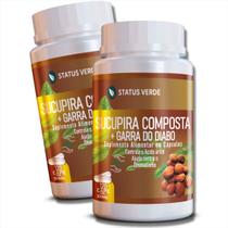 2 Potes Sucupira Composto com Garra do Diabo Natural Kit 240 Cáps 500mg