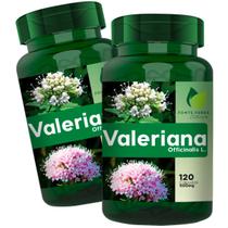2 Potes Valeriana 100% Natural Kit 240 Cáps - Fonte Verde