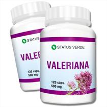 2 Potes Valeriana Pura Natural Kit 240 Cáps de 500mg