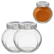 2 Potes Vidro 280ml Conserva Redondo Tampa P/ Restaurante 2 Potes Vidro 280ml Conserva Redondo Tampa P/ Restaurante
