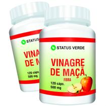 2 Potes Vinagre De Maçã 120 Cáps - Status Verde