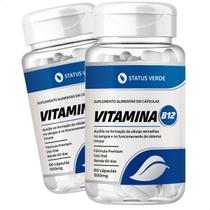 2 Potes Vitamina B12 Concentrada Kit 120 Cáps- Status Verde