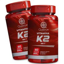 2 Potes Vitamina K2 (MK-7) Kit 120 Cápsulas - Quantum