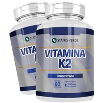 2 Potes Vitamina K2 Pura Kit 120 Cáps - Status Verde