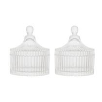 2 Potiches De Cristal Pequeno 7cm X 9cm Decoração Sala Lyor 2 Potiches De Cristal Pequeno 7cm X 9cm Decoração Sala Lyor